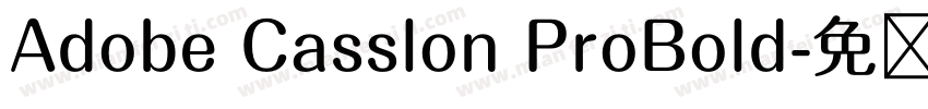 Adobe Casslon ProBold字体转换